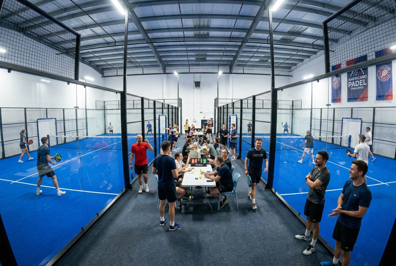 Turnamen Americano padel berlangsung di dua lapangan indoor