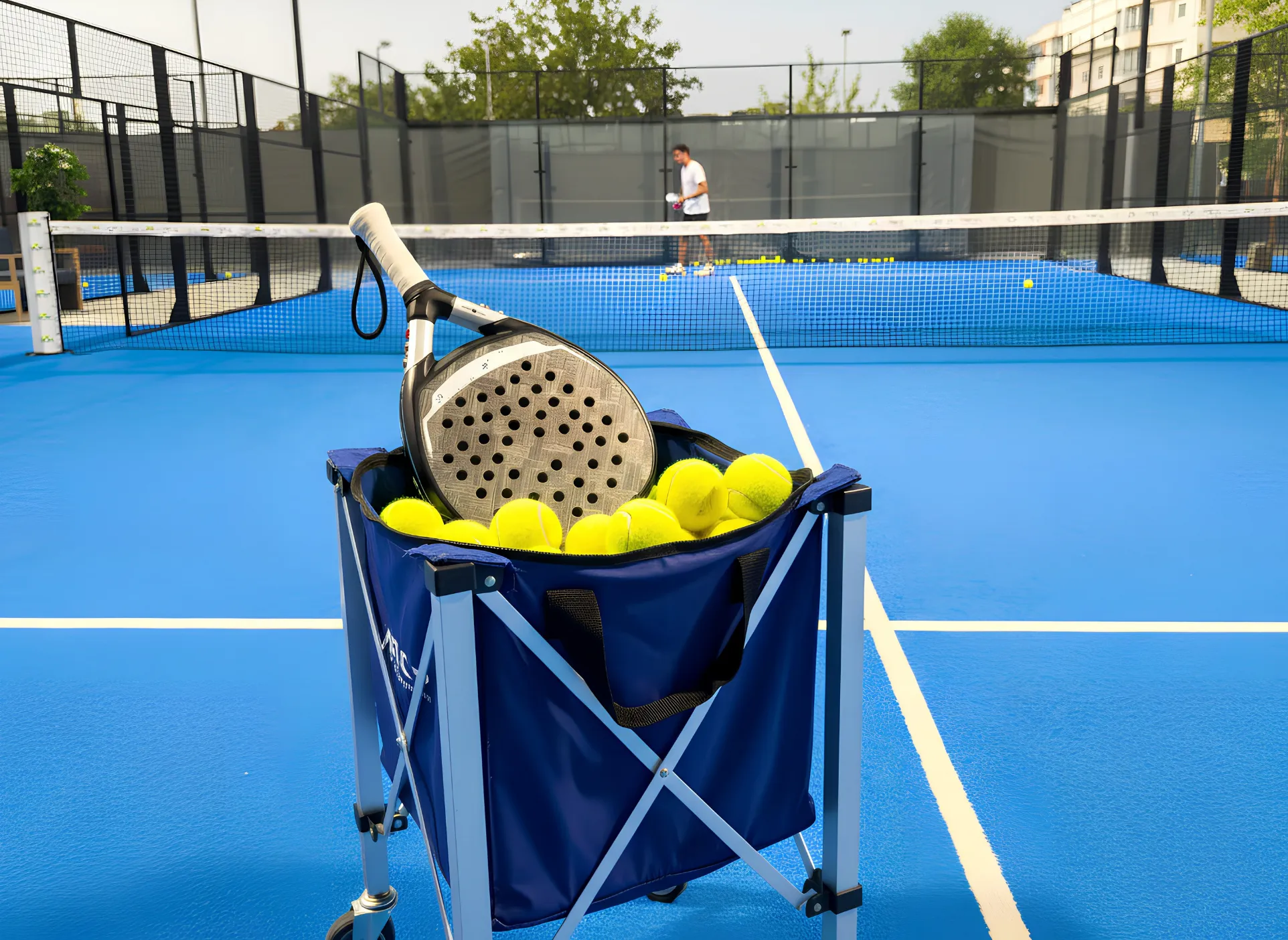 Корзина с мячами для падела для турнира Americano