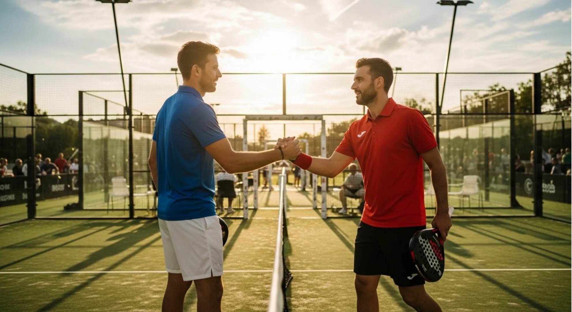 Два игрока в падел пожимают руки после турнира Americano