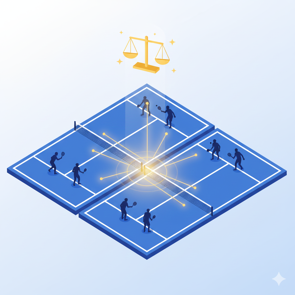 Automatic padel match generator with team rotation